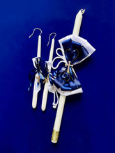 Custom Navy Lambades Greek Orthodox Baptismal and Christening Candles